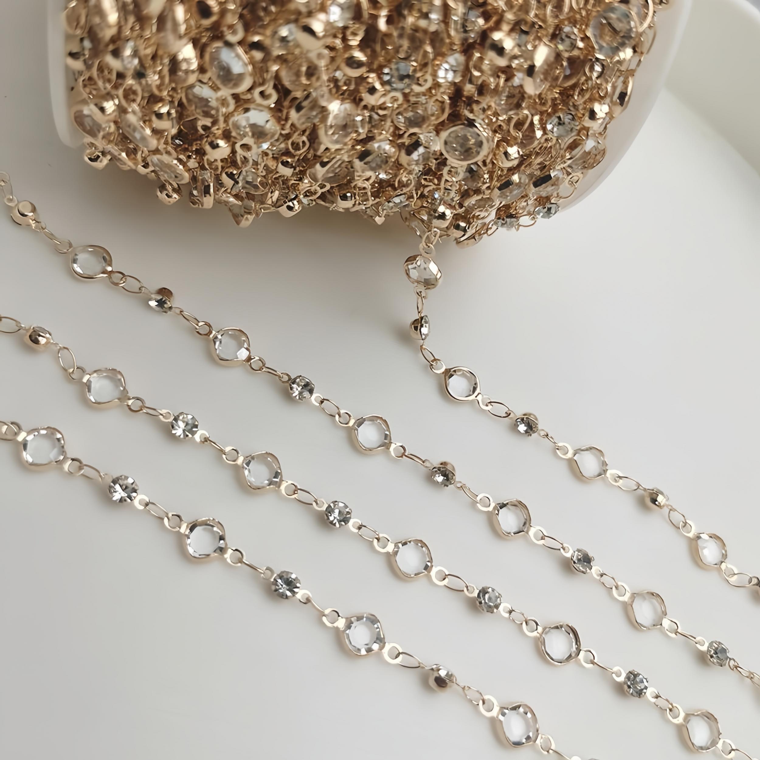 37inch Rhinestone Chain Crystal Beads Jewelry Making Supplies DIY Accessories